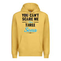 Antique Gold you can't scare me i have three sons Premium Hoodie - artisFamous