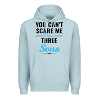 Blue Mist you can't scare me i have three sons Premium Hoodie - artisFamous