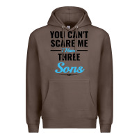 Coffee you can't scare me i have three sons Premium Hoodie - artisFamous