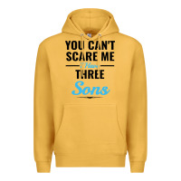 Mustard you can't scare me i have three sons Premium Hoodie - artisFamous