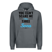 Rock you can't scare me i have three sons Premium Hoodie - artisFamous