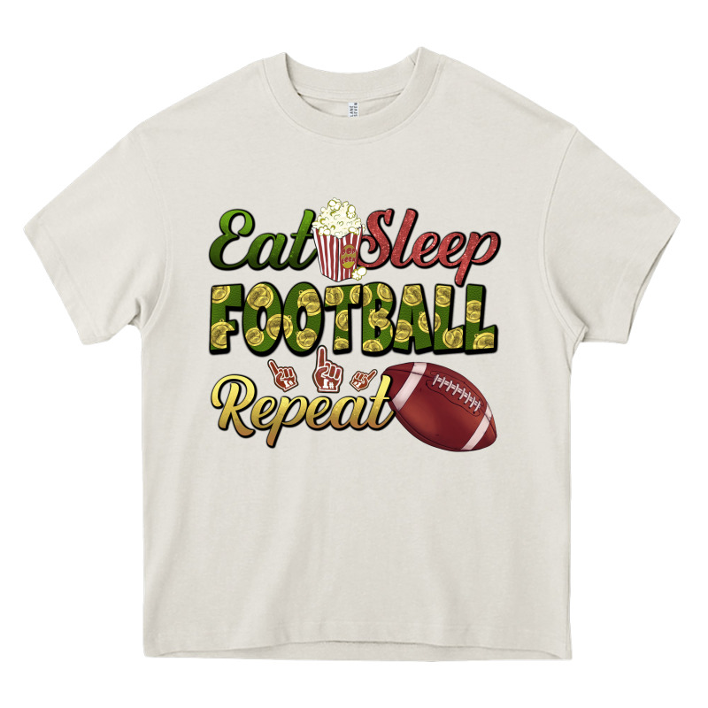 Eat Sleep Football Repeat Heavy Core Tee by BundleAndBundleShop | Teevron