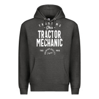 Charcoal Heather Tractor Mechanic Gift Funny Job Title Profession Birthday Idea Premium Hoodie - artisFamous