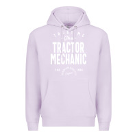 Lilac Tractor Mechanic Gift Funny Job Title Profession Birthday Idea Premium Hoodie - artisFamous