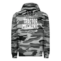 Slate Camo Tractor Mechanic Gift Funny Job Title Profession Birthday Idea Premium Hoodie - artisFamous