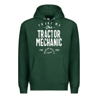 Sports Green Tractor Mechanic Gift Funny Job Title Profession Birthday Idea Premium Hoodie - artisFamous