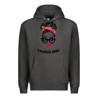 Charcoal Heather taurus girl Premium Hoodie - artisFamous
