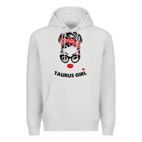 Dove Grey taurus girl Premium Hoodie - artisFamous