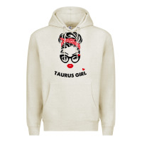 Oatmeal Heather taurus girl Premium Hoodie - artisFamous
