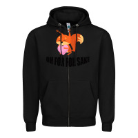 Black Oh, For Fox Sake Zipper Hoodie - Bettercallsaul
