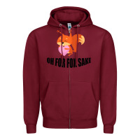 Burgundy Oh, For Fox Sake Zipper Hoodie - Bettercallsaul