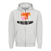 Dove Grey Oh, For Fox Sake Zipper Hoodie - Bettercallsaul