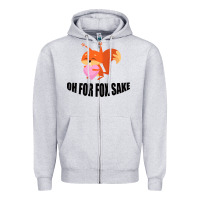 Heather Grey Oh, For Fox Sake Zipper Hoodie - Bettercallsaul