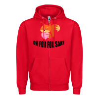 Red Oh, For Fox Sake Zipper Hoodie - Bettercallsaul