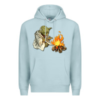 Blue Mist Yoda is warming up Premium Hoodie - artisFamous