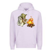 Lilac Yoda is warming up Premium Hoodie - artisFamous