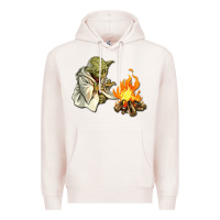 Pale Pink Yoda is warming up Premium Hoodie - artisFamous