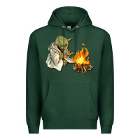 Sports Green Yoda is warming up Premium Hoodie - artisFamous