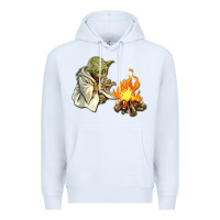 White Yoda is warming up Premium Hoodie - artisFamous