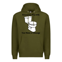 Army Green toilet Premium Hoodie - artisFamous