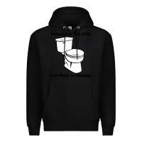 Black toilet Premium Hoodie - artisFamous