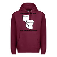 Burgundy toilet Premium Hoodie - artisFamous