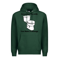 Sports Green toilet Premium Hoodie - artisFamous