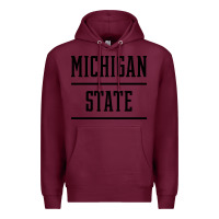 Burgundy Michigan MI State vintage Athletic Style Premium Hoodie - artisFamous