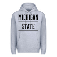 Heather Grey Michigan MI State vintage Athletic Style Premium Hoodie - artisFamous