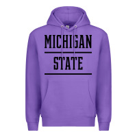 Purple Michigan MI State vintage Athletic Style Premium Hoodie - artisFamous