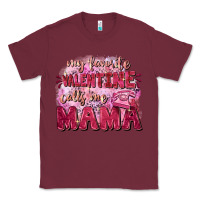 Burgundy My favorite calls me mama Mother's Day Classic Tee - FaDigitalArtStudio