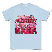 Dusty Blue My favorite calls me mama Mother's Day Classic Tee - FaDigitalArtStudio