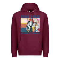 Burgundy stay wild gypsy child letter rainbow Premium Hoodie - artisFamous
