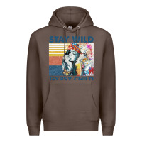 Coffee stay wild gypsy child letter rainbow Premium Hoodie - artisFamous