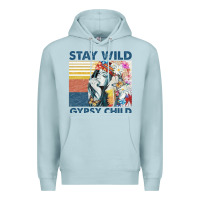 Blue Mist stay wild gypsy child letter rainbow Premium Hoodie - artisFamous