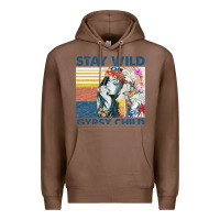 Chestnut stay wild gypsy child letter rainbow Premium Hoodie - artisFamous