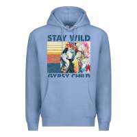 Colony Blue stay wild gypsy child letter rainbow Premium Hoodie - artisFamous