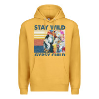 Mustard stay wild gypsy child letter rainbow Premium Hoodie - artisFamous