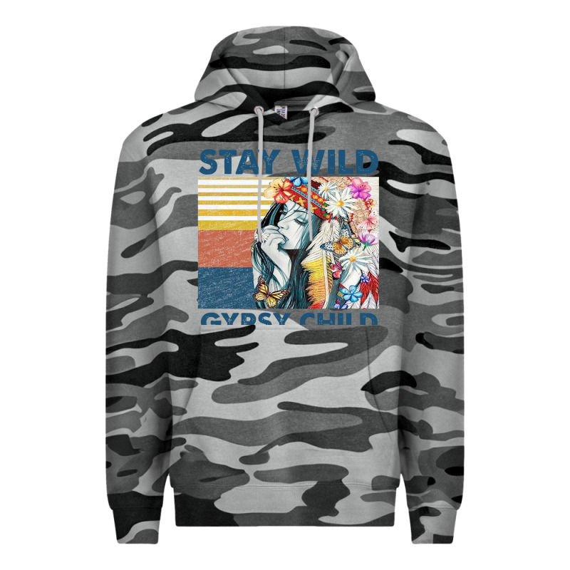 Stay Wild Gypsy Child Letter Rainbow Premium Hoodie by artisFamous | Teevron