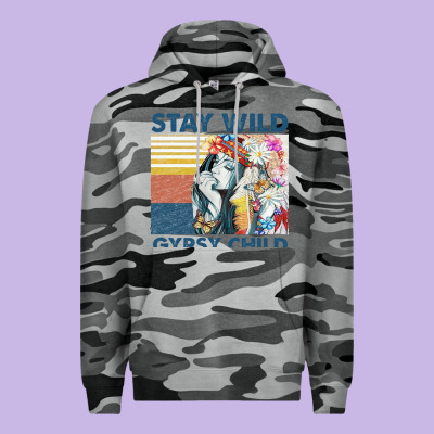 Stay Wild Gypsy Child Letter Rainbow Premium Hoodie Designed By Artisfamous