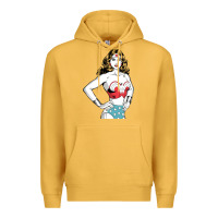 Mustard wonder woman Premium Hoodie - artisFamous