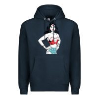 Navy wonder woman Premium Hoodie - artisFamous
