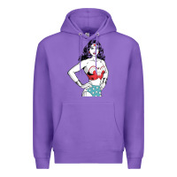 Purple wonder woman Premium Hoodie - artisFamous