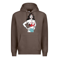 Coffee wonder woman Premium Hoodie - artisFamous