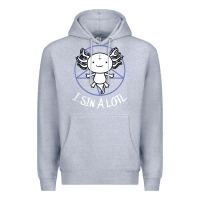 Heather Grey i sin a lotl hail satan pentagram Premium Hoodie - artisFamous