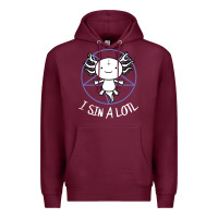 Burgundy i sin a lotl hail satan pentagram Premium Hoodie - artisFamous