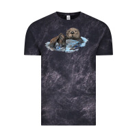 Cloud Black california sea otter Vintage Tee - LillyAllenDesigns