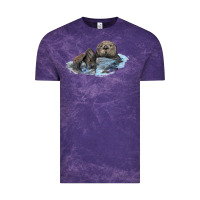 Cloud Purple california sea otter Vintage Tee - LillyAllenDesigns