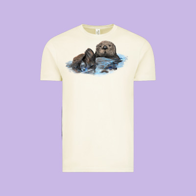 California Sea Otter Vintage Tee Designed By Lillyallendesigns