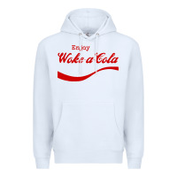 White enjoy woke a cola Premium Hoodie - artisFamous